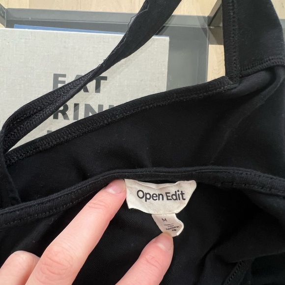 Open Edit center ruched bodysuit in black - Picture 5 of 8